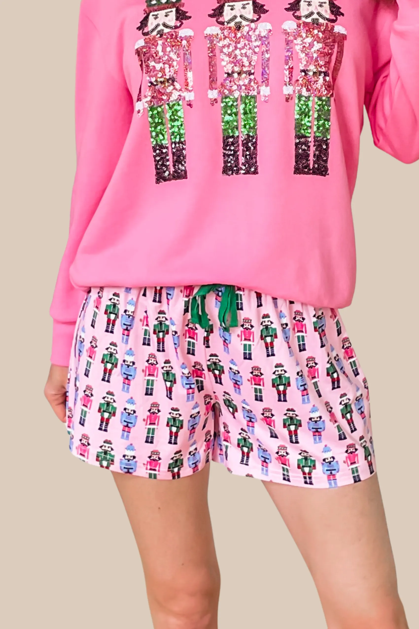 Nutcracker Pink Pajama Shorts