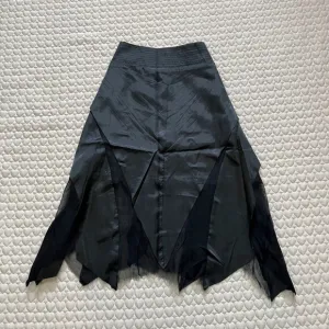 NWOT Marc Jacobs Women Silk Pleated A-line Skirt Size 6 Black Knee Length