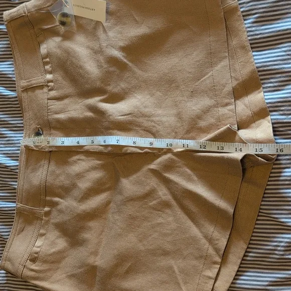 NWT Anthropologie - The Ettie Shorts by Maeve: Pitched Linen Edition Khaki