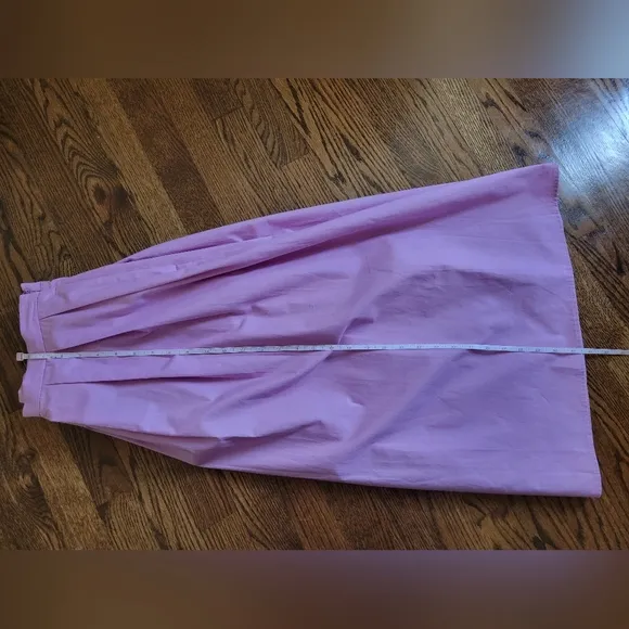 NWT Banana Republic Factory Poplin Pleated Midi Skirt in Pink Lavender