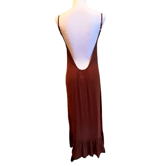 NWT CHASER WOVEN Tiered Low back Maxi Dress