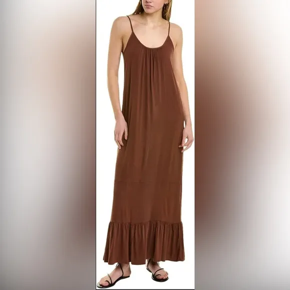 NWT CHASER WOVEN Tiered Low back Maxi Dress
