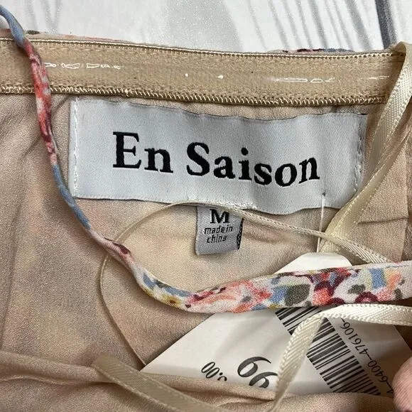 NWT En Saison Kasey Floral Maxi Dress in Rose Print Medium