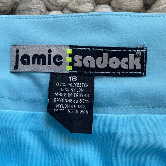 NWT  jamie saddock pleated light blue athletic skort