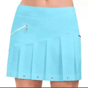 NWT  jamie saddock pleated light blue athletic skort