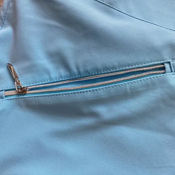 NWT  jamie saddock pleated light blue athletic skort