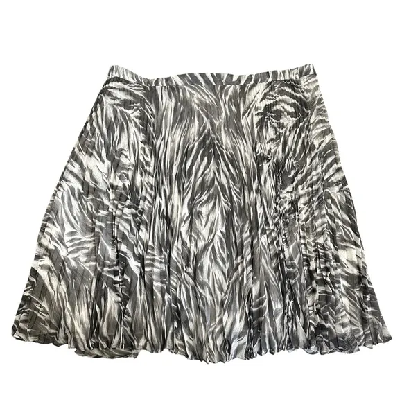 NWT Talbots Animal Print Pleated A-Line Skirt Size 20W Office Business Casual