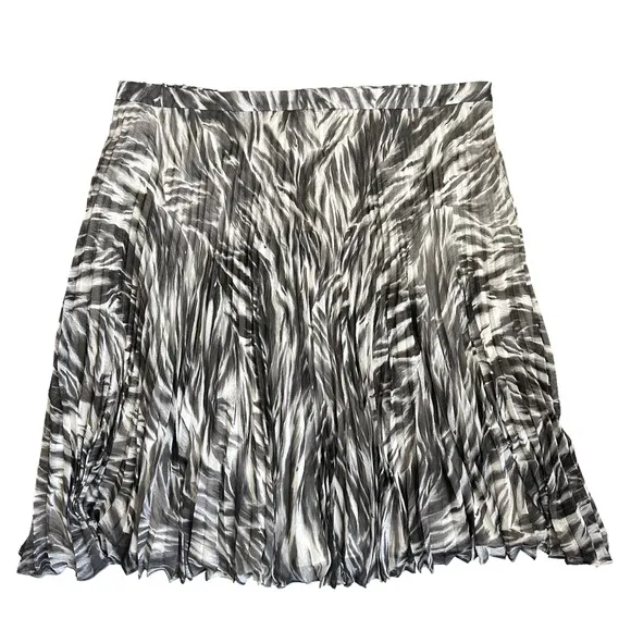 NWT Talbots Animal Print Pleated A-Line Skirt Size 20W Office Business Casual