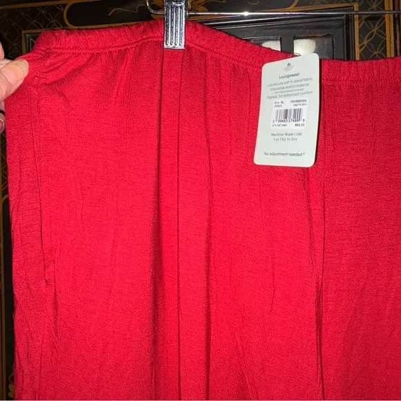 NWT Tommy John 2 Piece Pajama Set Longs Sleeve With Pants Size XL Red