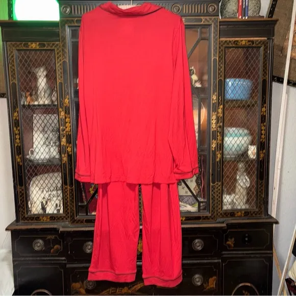 NWT Tommy John 2 Piece Pajama Set Longs Sleeve With Pants Size XL Red