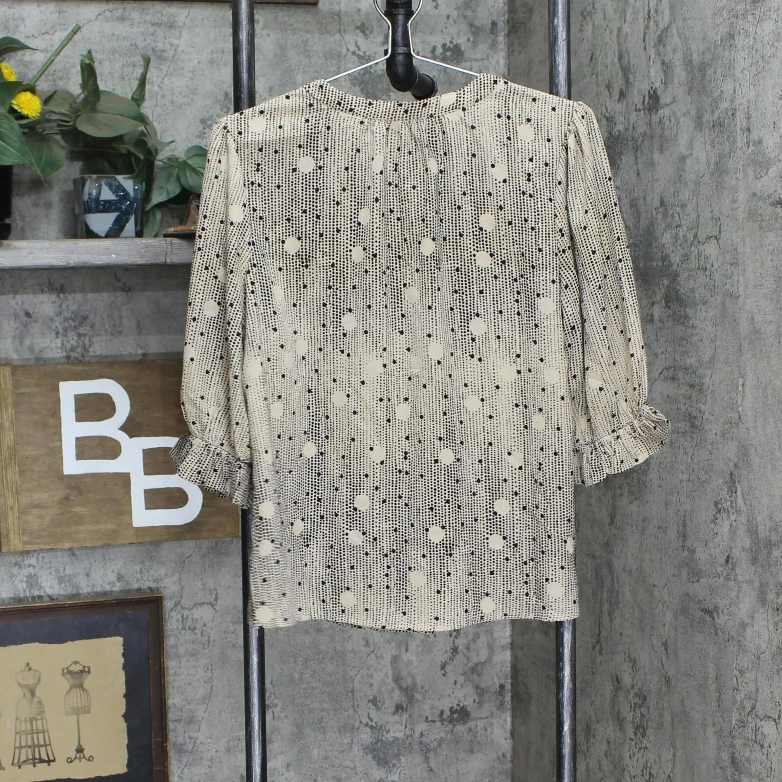 Ny Collection Womens Petite Elbow Sleeve Y-Neck Blouse PCRB6742