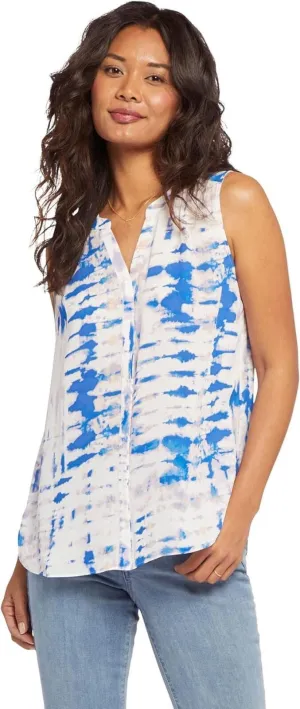 NYDJ Womens Sleeveless Pintuck Pleat Back Blouse MGGT3256