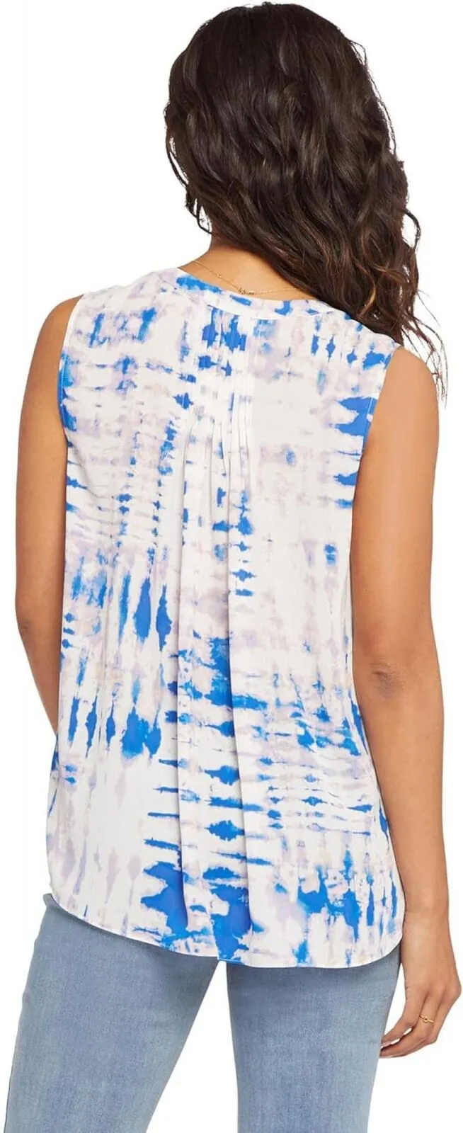 NYDJ Womens Sleeveless Pintuck Pleat Back Blouse MGGT3256