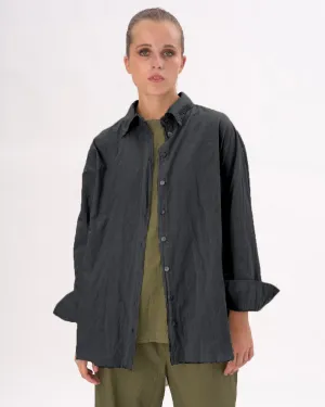 Organic Cotton Crinkled Long Sleeve Shirt