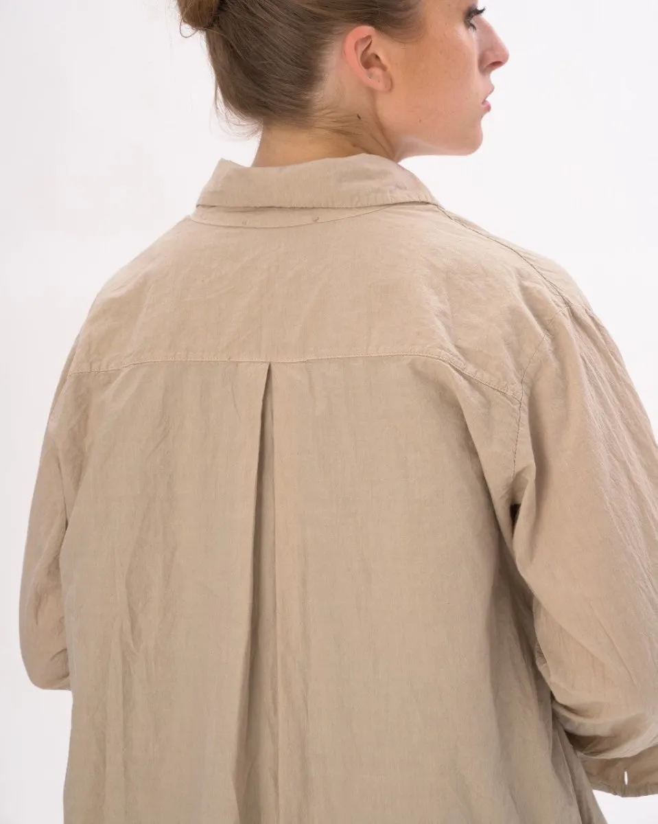 Organic Cotton Crinkled Long Sleeve Shirt