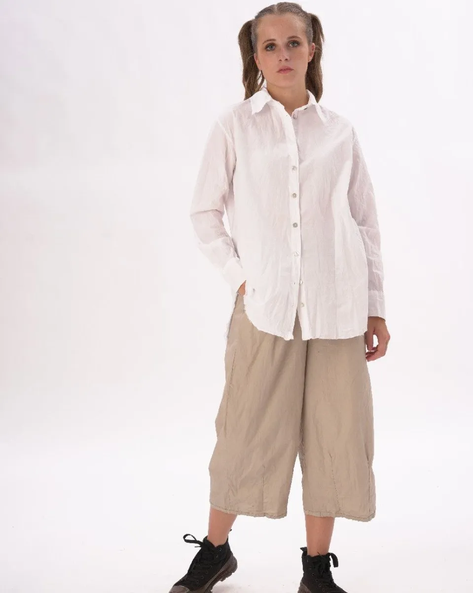 Organic Cotton Crinkled Long Sleeve Shirt