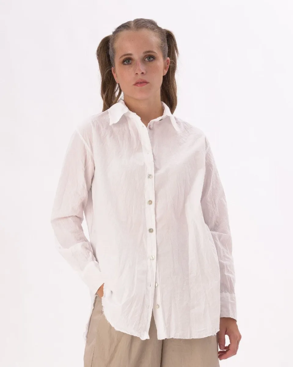 Organic Cotton Crinkled Long Sleeve Shirt