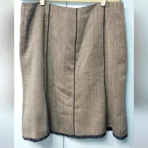 Oscar by Oscar De La Renta Women's skirt size 16 herringbone lace vintage