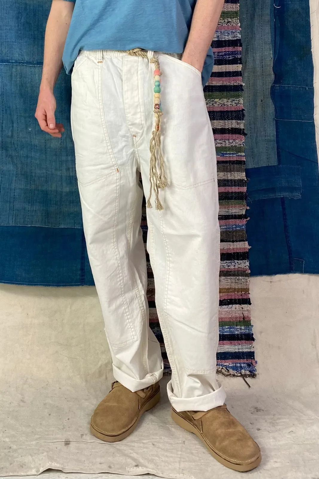 P71 Carpenter Hemp & Organic Cotton Sunfaded Off White