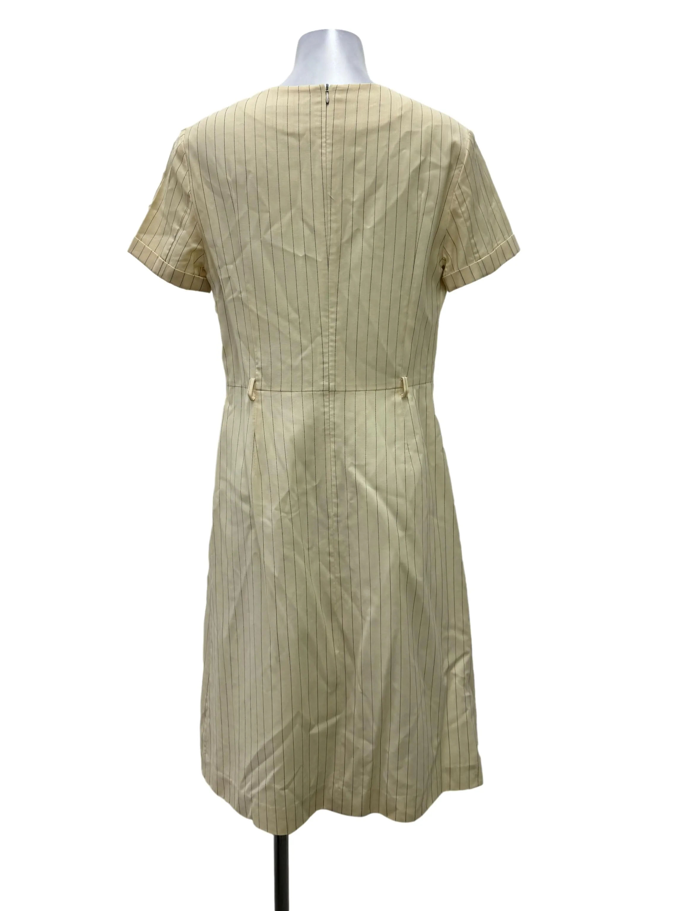 Pale Yellow V Flare Edge Dress