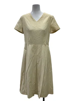 Pale Yellow V Flare Edge Dress