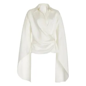 PARADISA CASCADE SLEEVE WRAP TOP