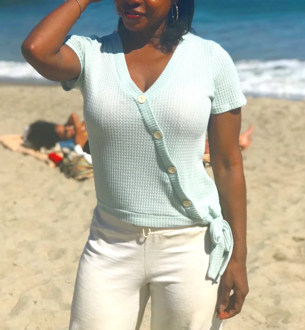Paradise Cove Faux Wrap Top