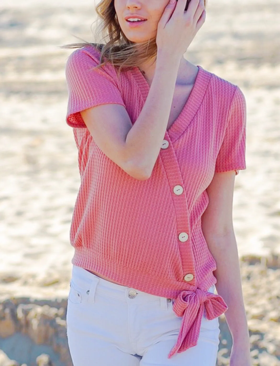Paradise Cove Faux Wrap Top