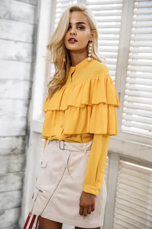 Paulina Duel Ruffle Blouse