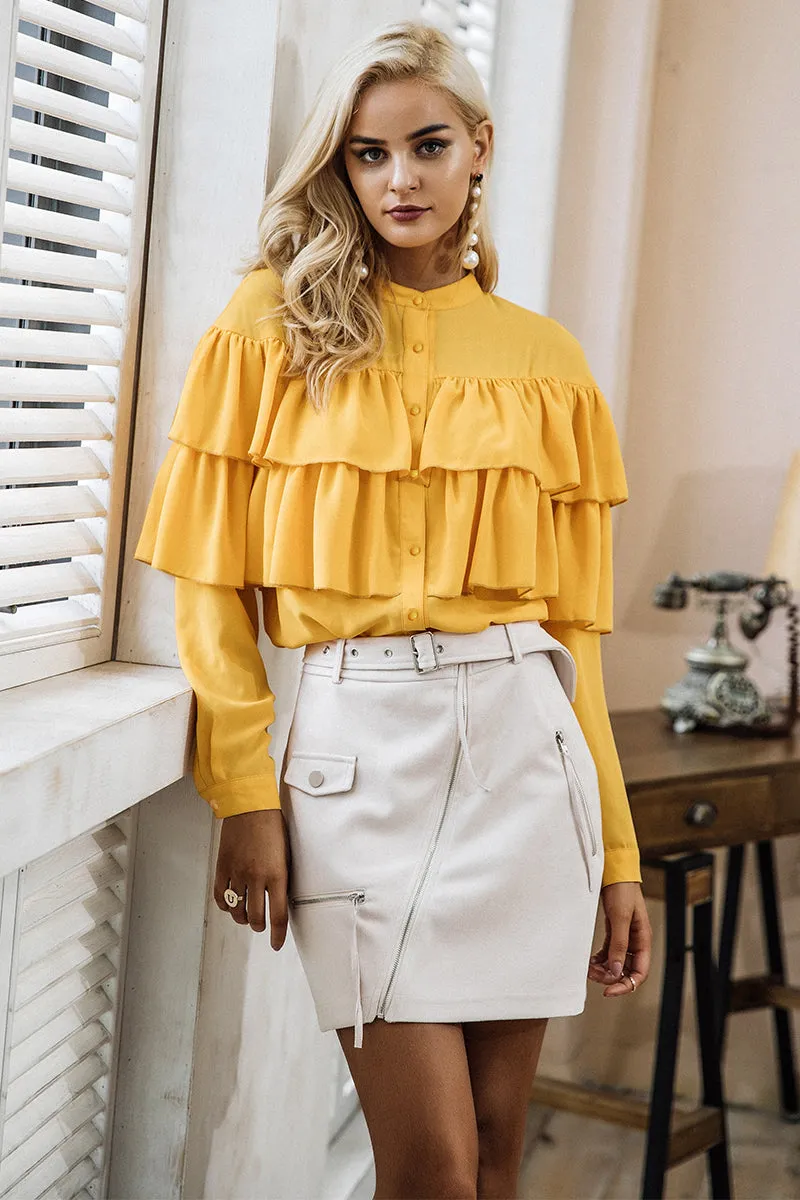 Paulina Duel Ruffle Blouse
