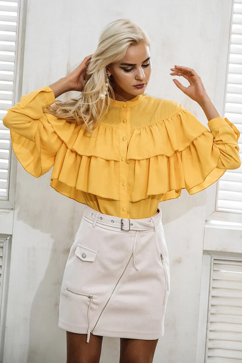 Paulina Duel Ruffle Blouse