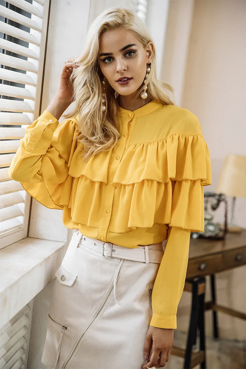Paulina Duel Ruffle Blouse