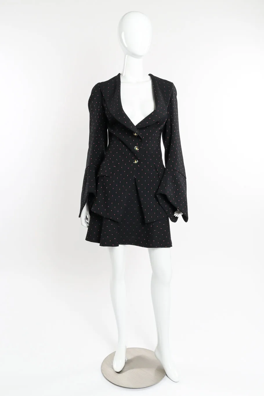 Peplum Flare Jacket & Skirt Suit