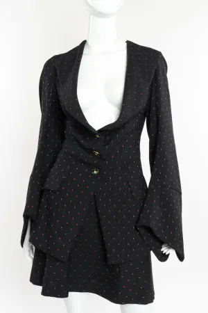 Peplum Flare Jacket & Skirt Suit