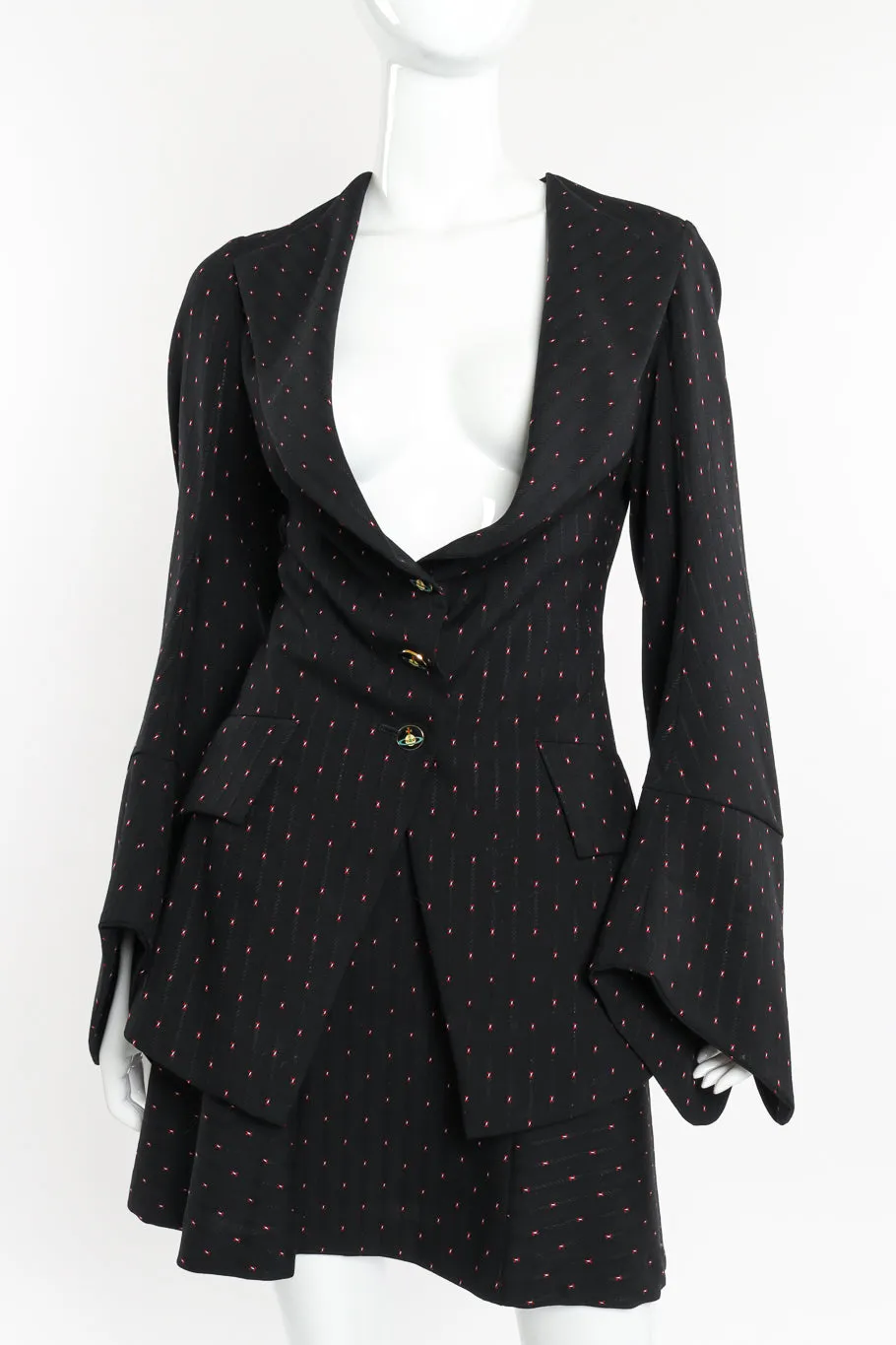 Peplum Flare Jacket & Skirt Suit