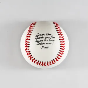 Personal Message to Coach, Baseball Bottle Opener