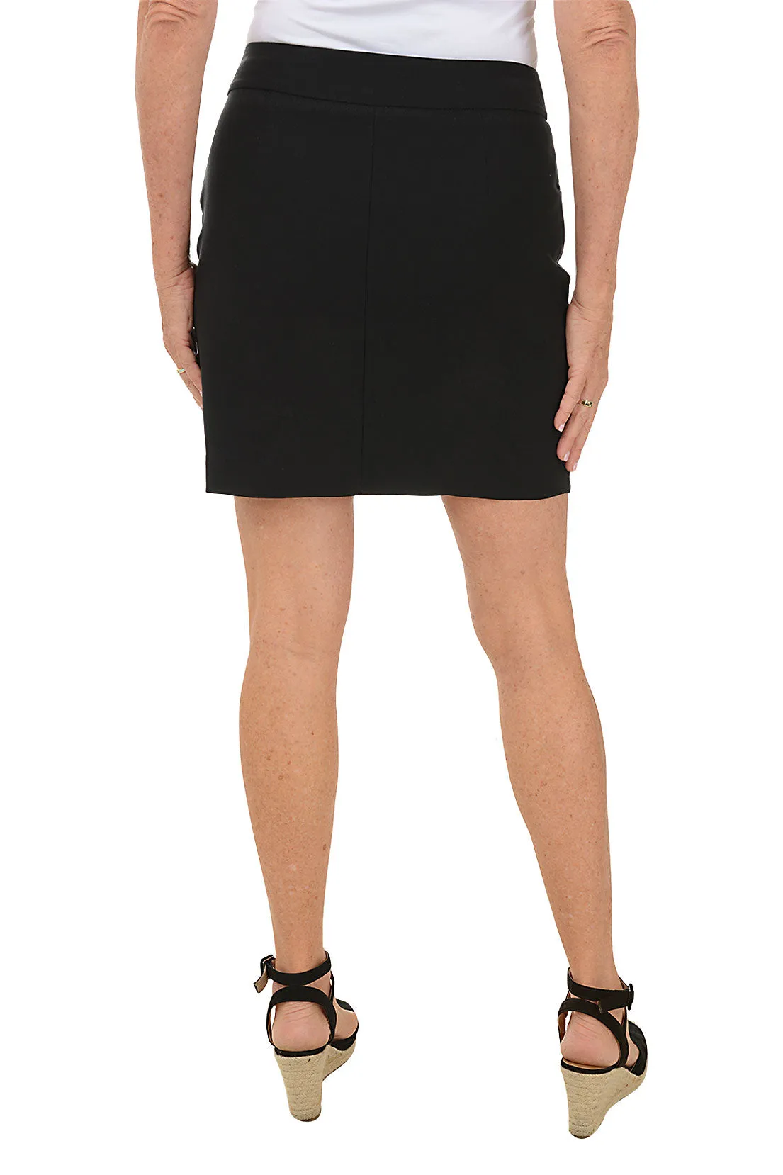 Petite Curved Tulip Hem Pull-On Skort