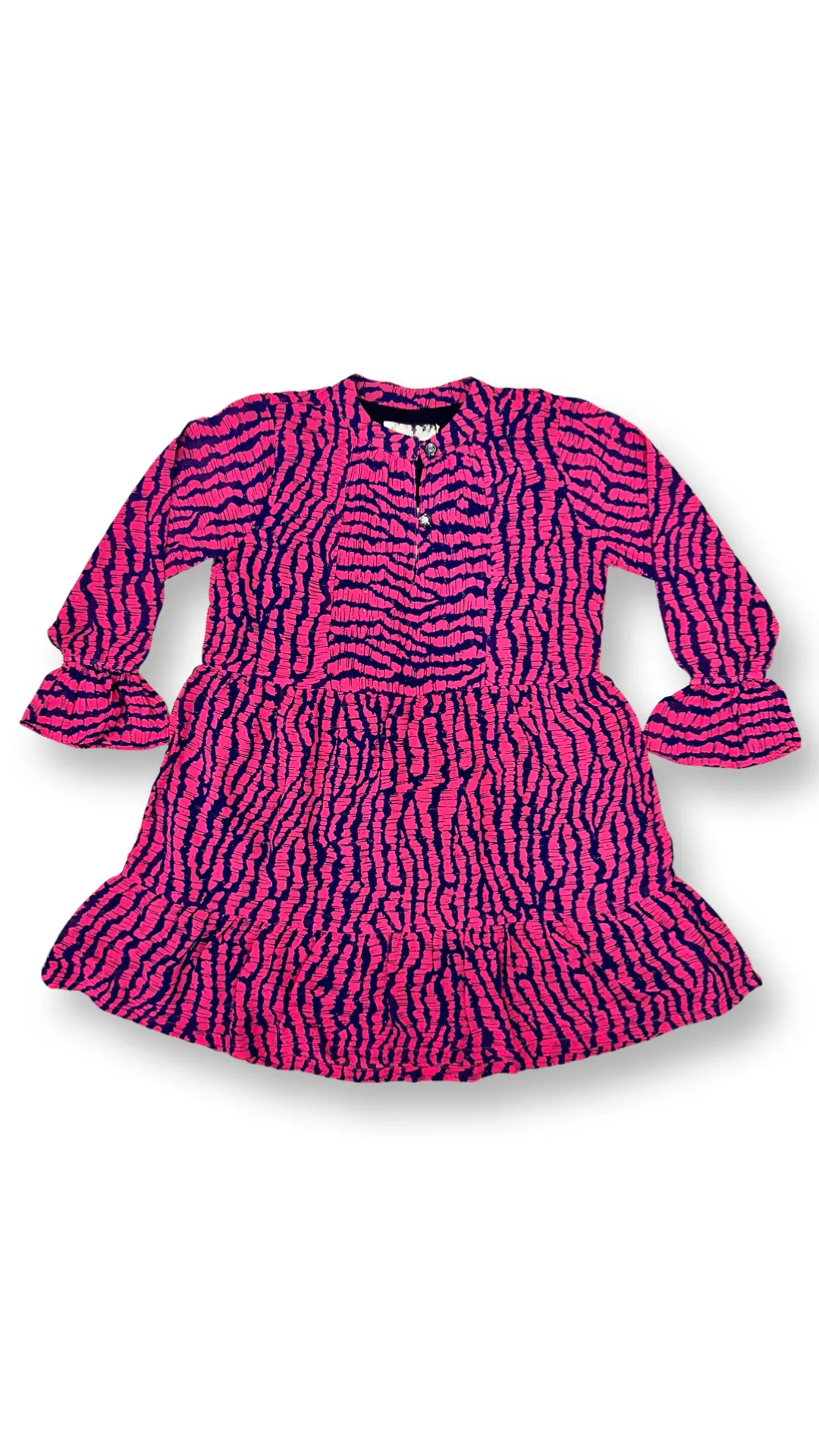 Pink and Navy Printed Dress..