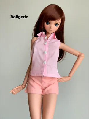 Pink Sleeveless Collar Shirt for SmartDoll / DD