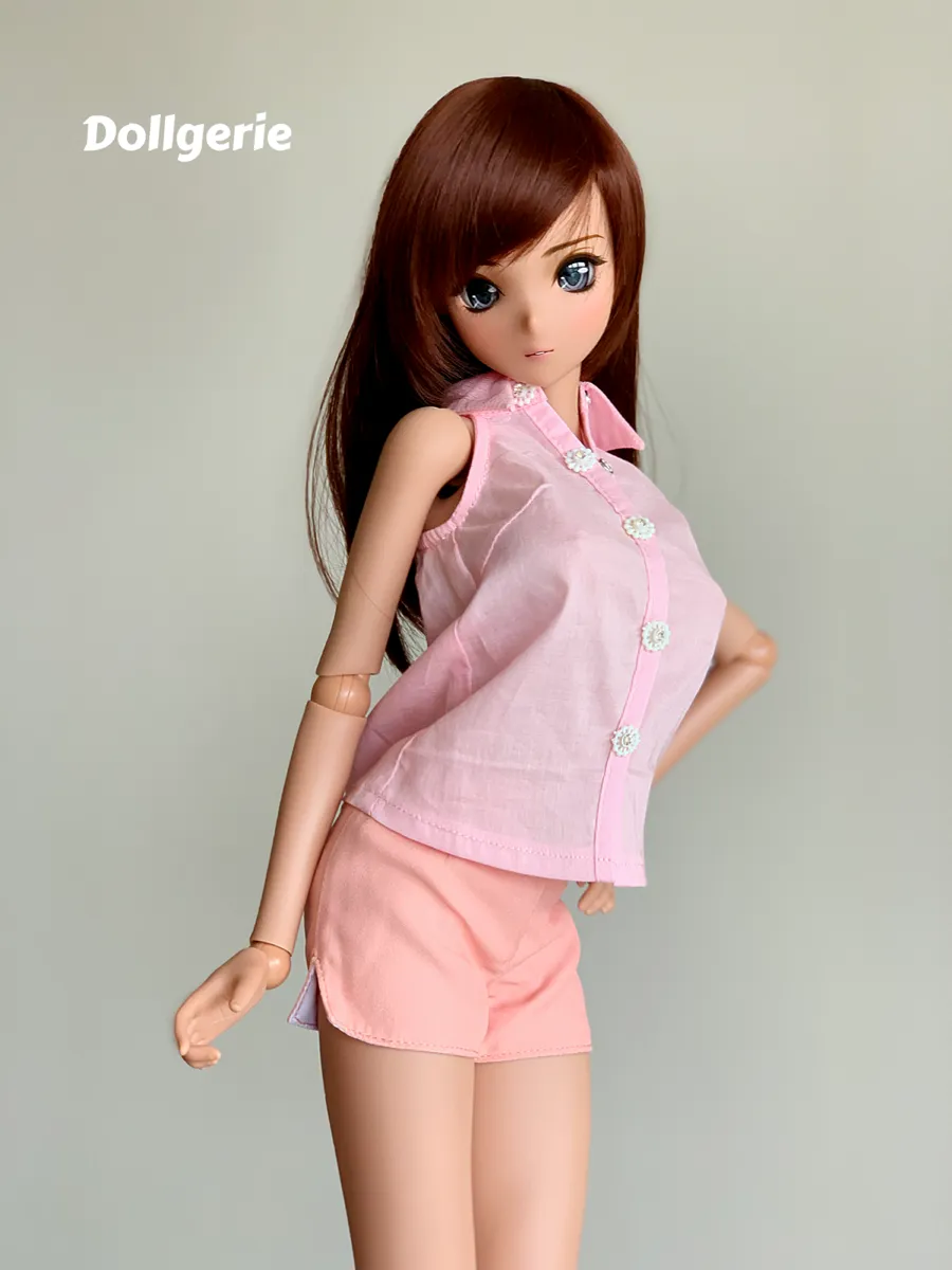 Pink Sleeveless Collar Shirt for SmartDoll / DD
