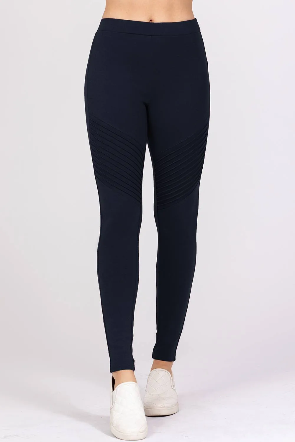 Pintuck Detail Ponte Pants
