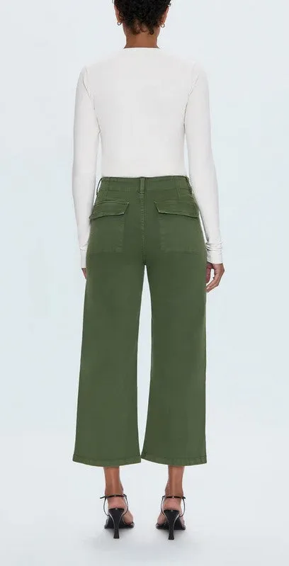 Pistola Sophia Wide Leg Utility Ankle Pants - Basil