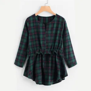 Plaid Blouse