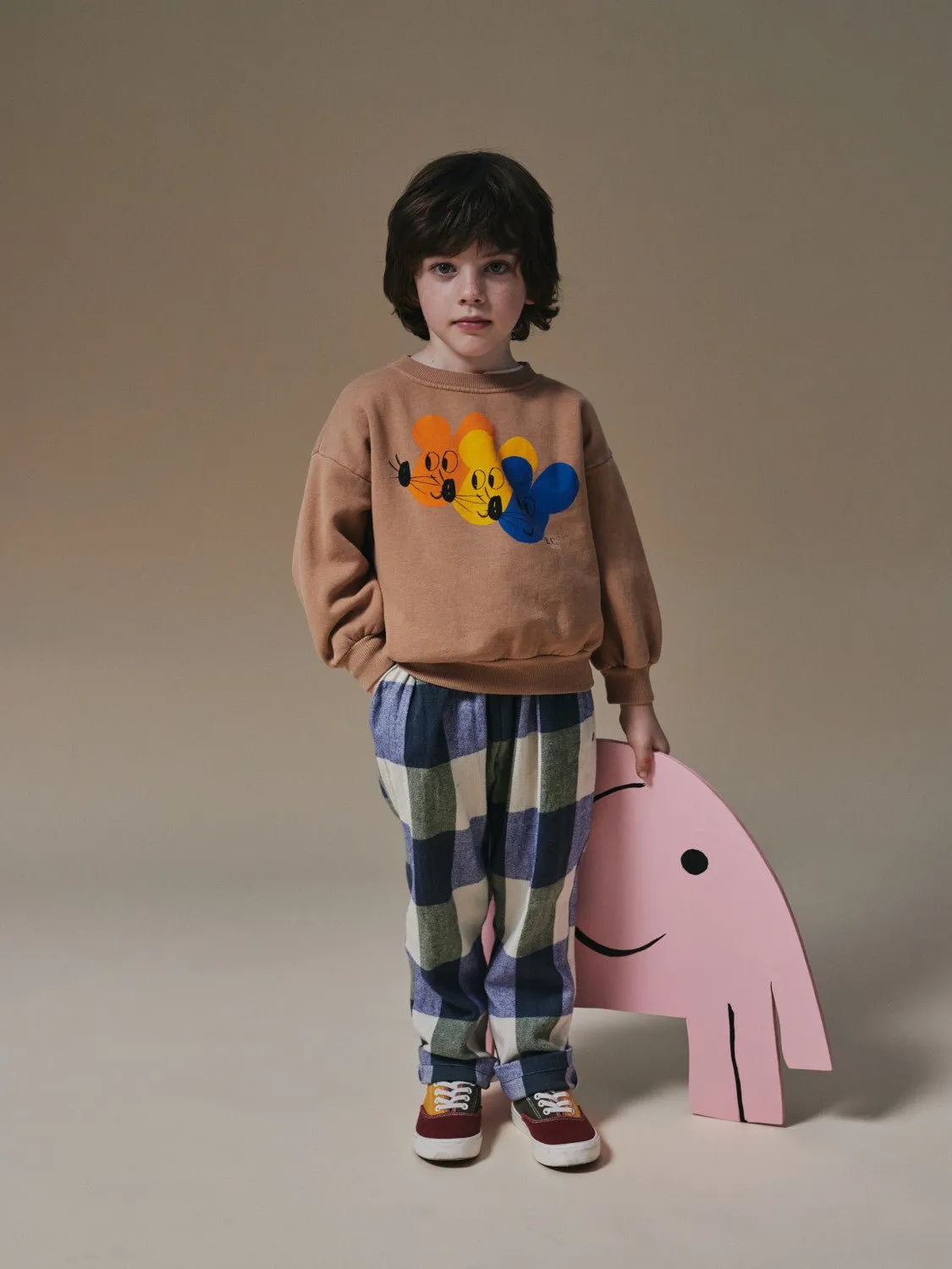 Plaid Check Jacquard Pants by Bobo Choses