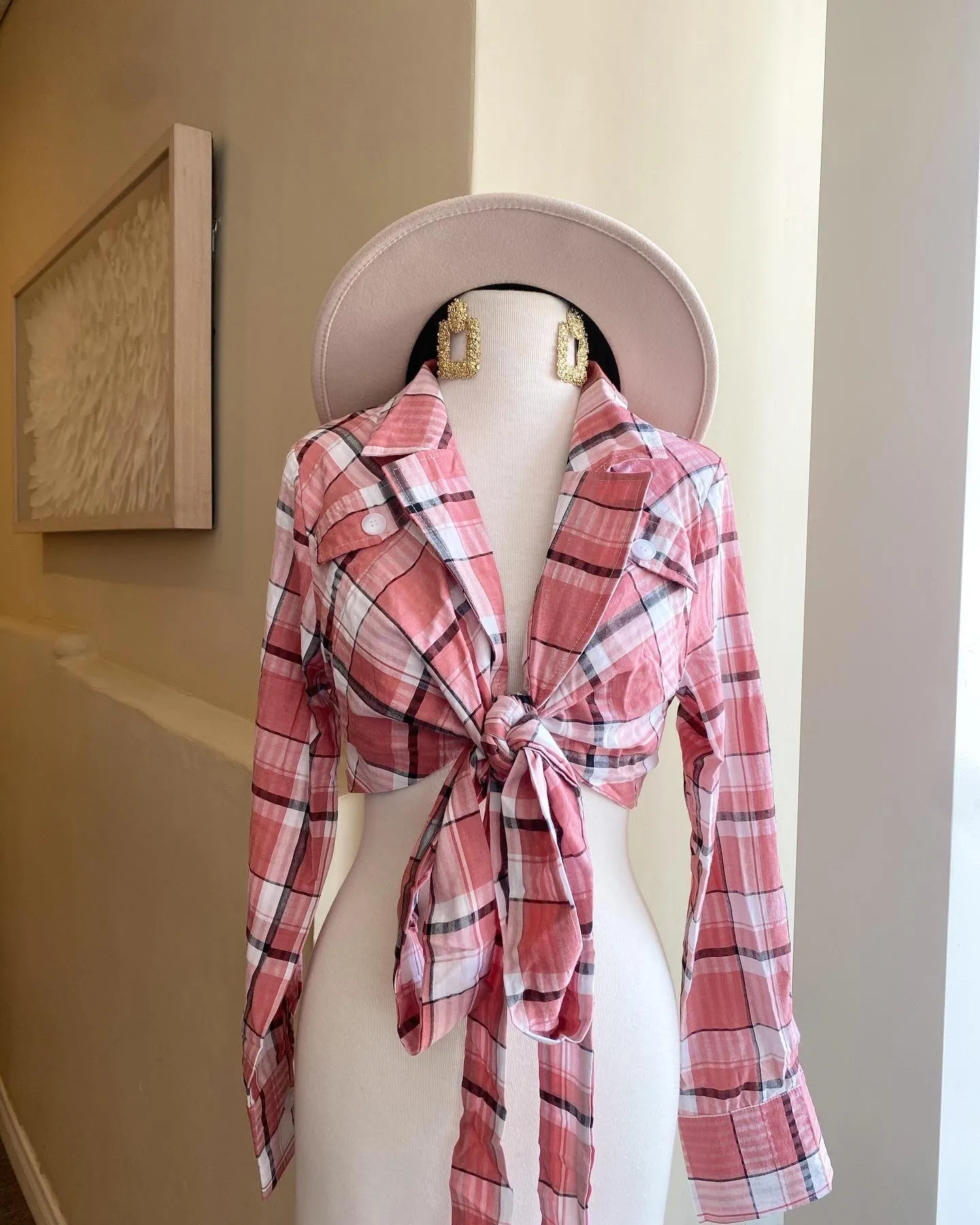 Plaid Multi Wrap Top