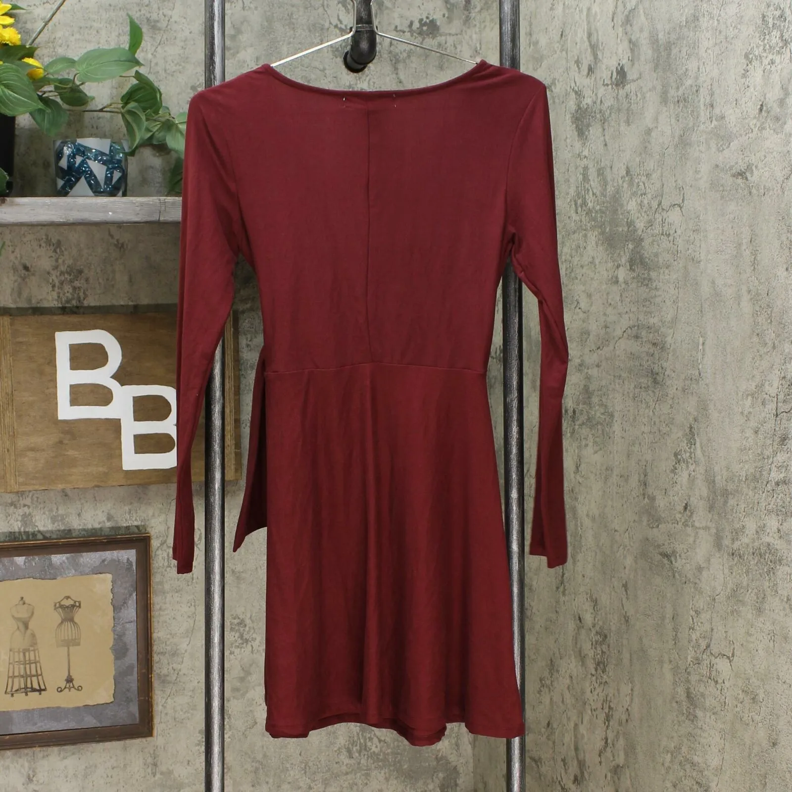 Planet Gold Women's Surplice Neck Fit and Flare Dress