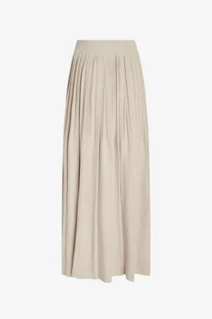 Pleated Knit Skirt