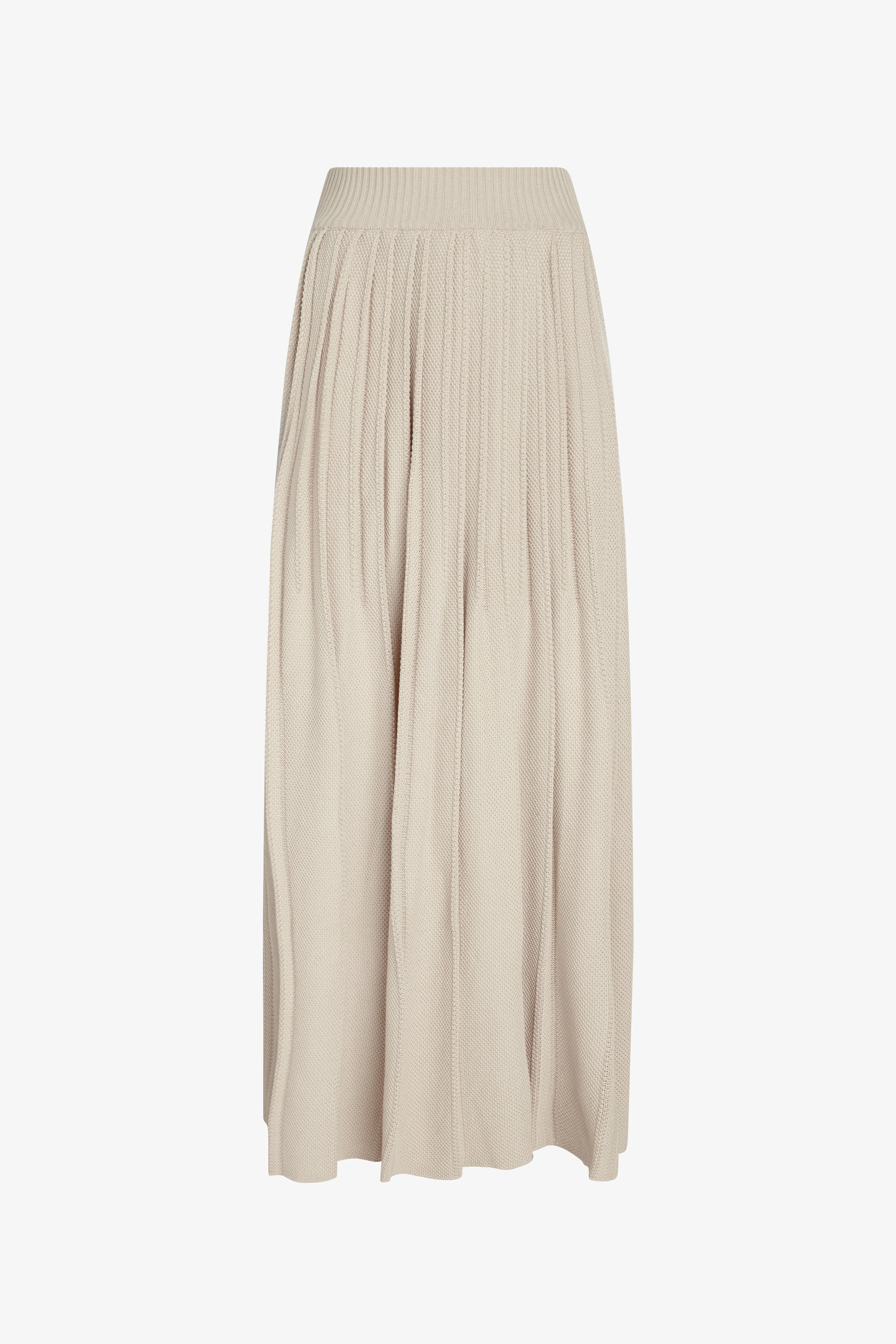 Pleated Knit Skirt