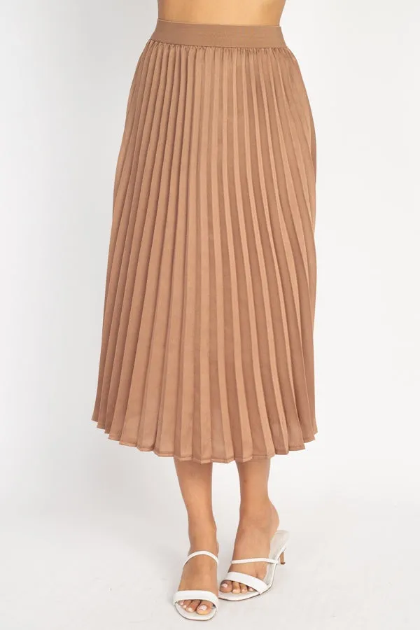 Pleated Maxi Skirt