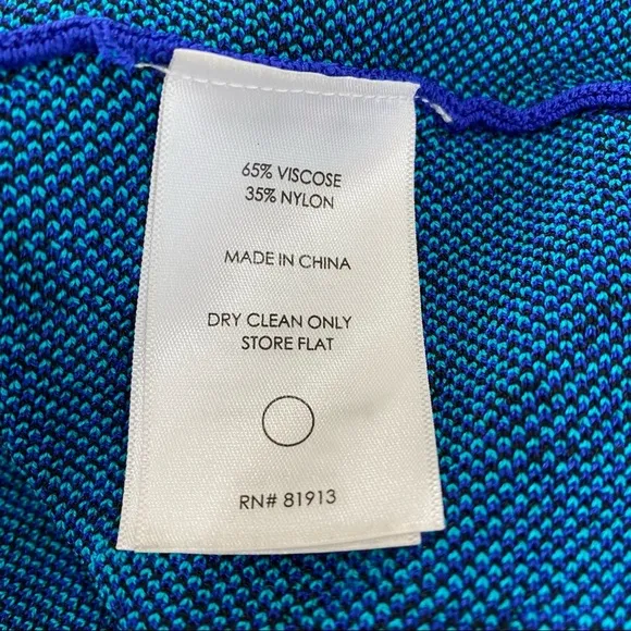 PLENTY BY TRACY REESE Blue Leaf Fit and Flare Printed Dress Size Medium Petite